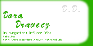 dora dravecz business card